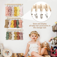 POVETIRE hat holder wood ring with clip for nursery