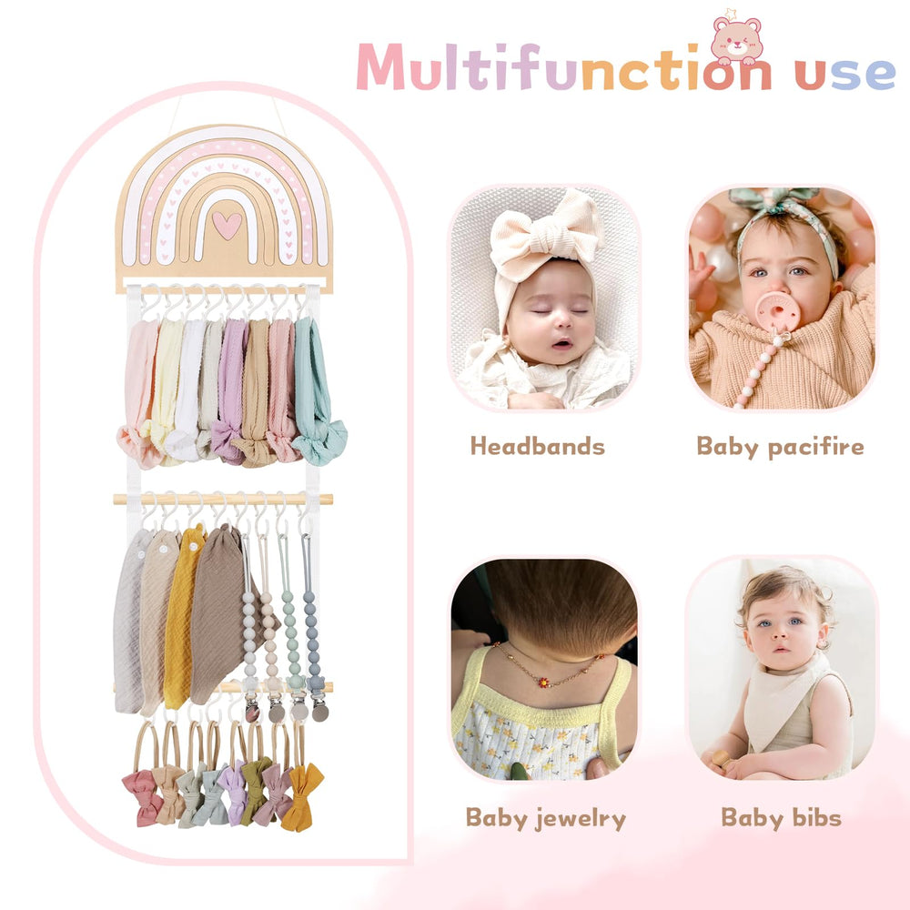POVETIRE storage unit keeps headbands and bows tidy for quick outfit changes