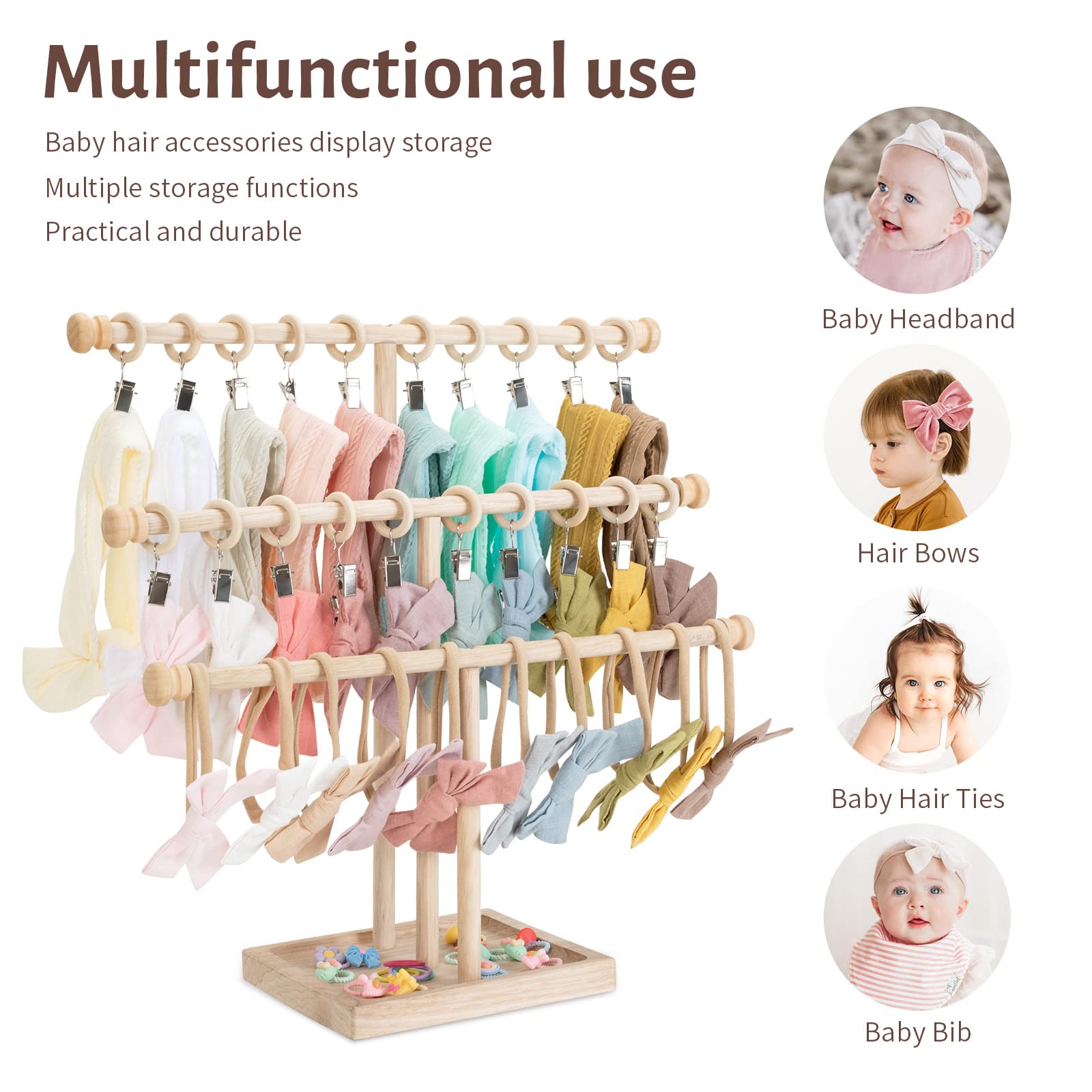 POVETIRE headbands displayed cleanly to reduce clutter during daily routines