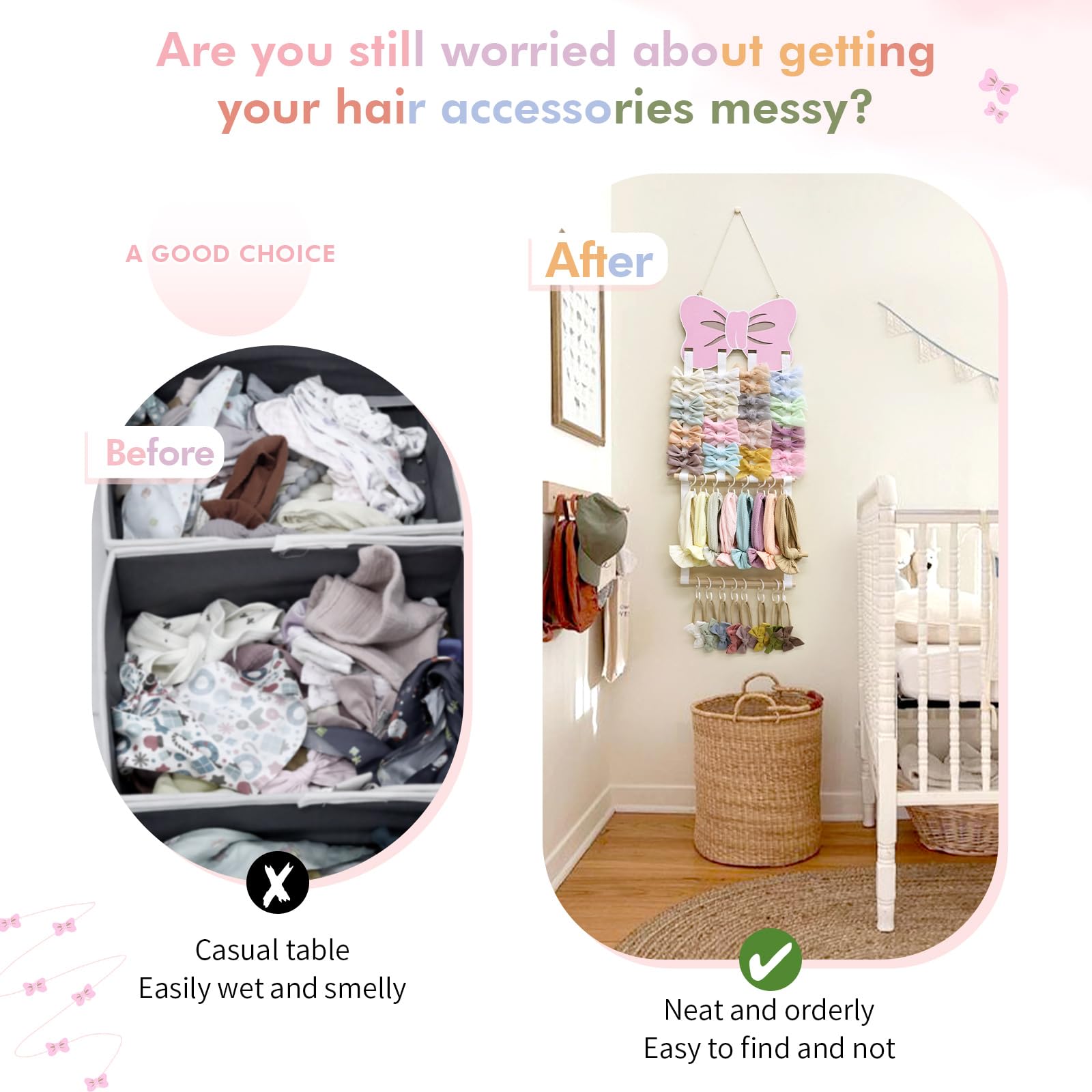 POVETIRE nursery decor with rainbow pattern enhancing room aesthetics