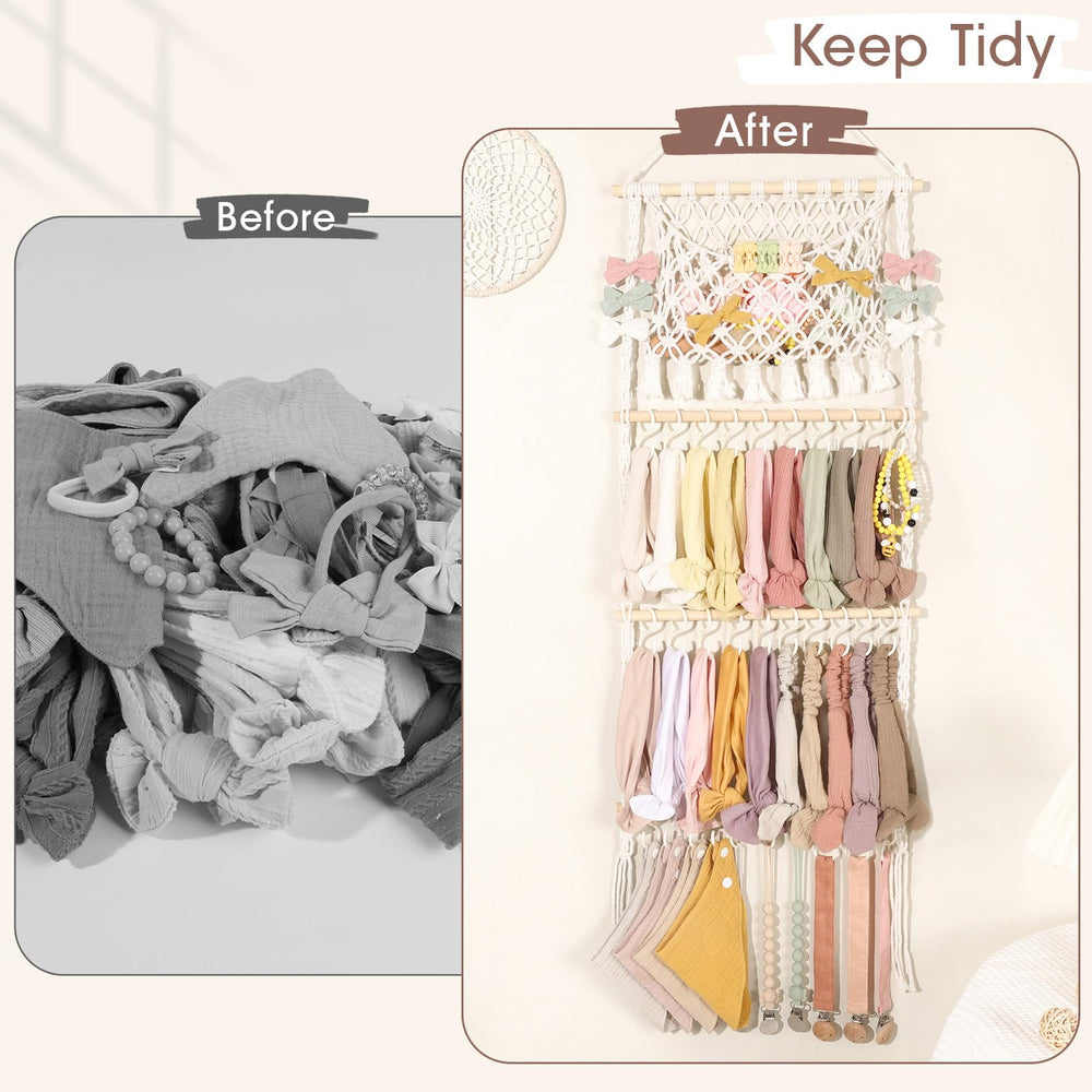 POVETIRE vertical space-saving design hangs behind doors or on walls without clutter.