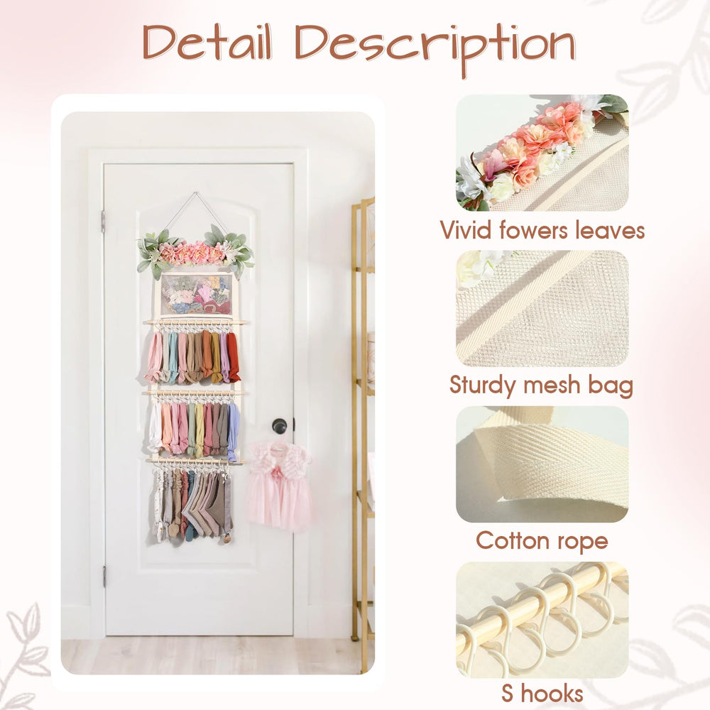 POVETIRE wall hanging organizer enhances nursery decor and organization