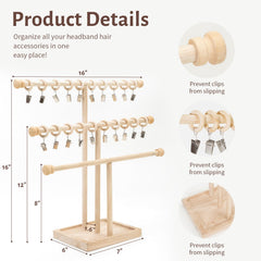 POVETIRE wooden bow organizer base design provides stable storage for small items