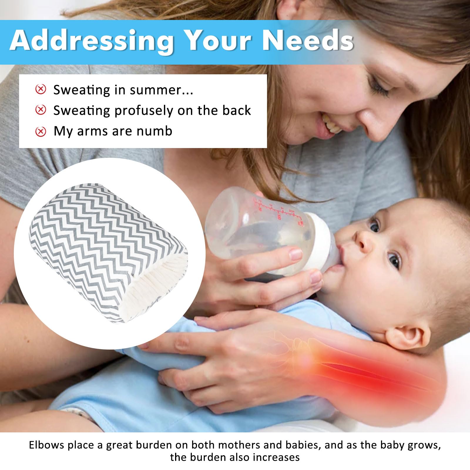 Versatile Povkufii feeding pillow suits bottle and breastfeeding.