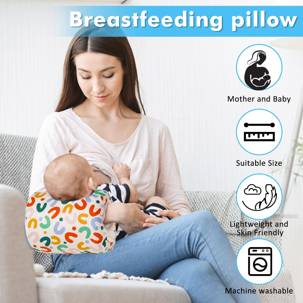 Ergonomic Povkufii arm pillow providing caregiver comfort during feeds.