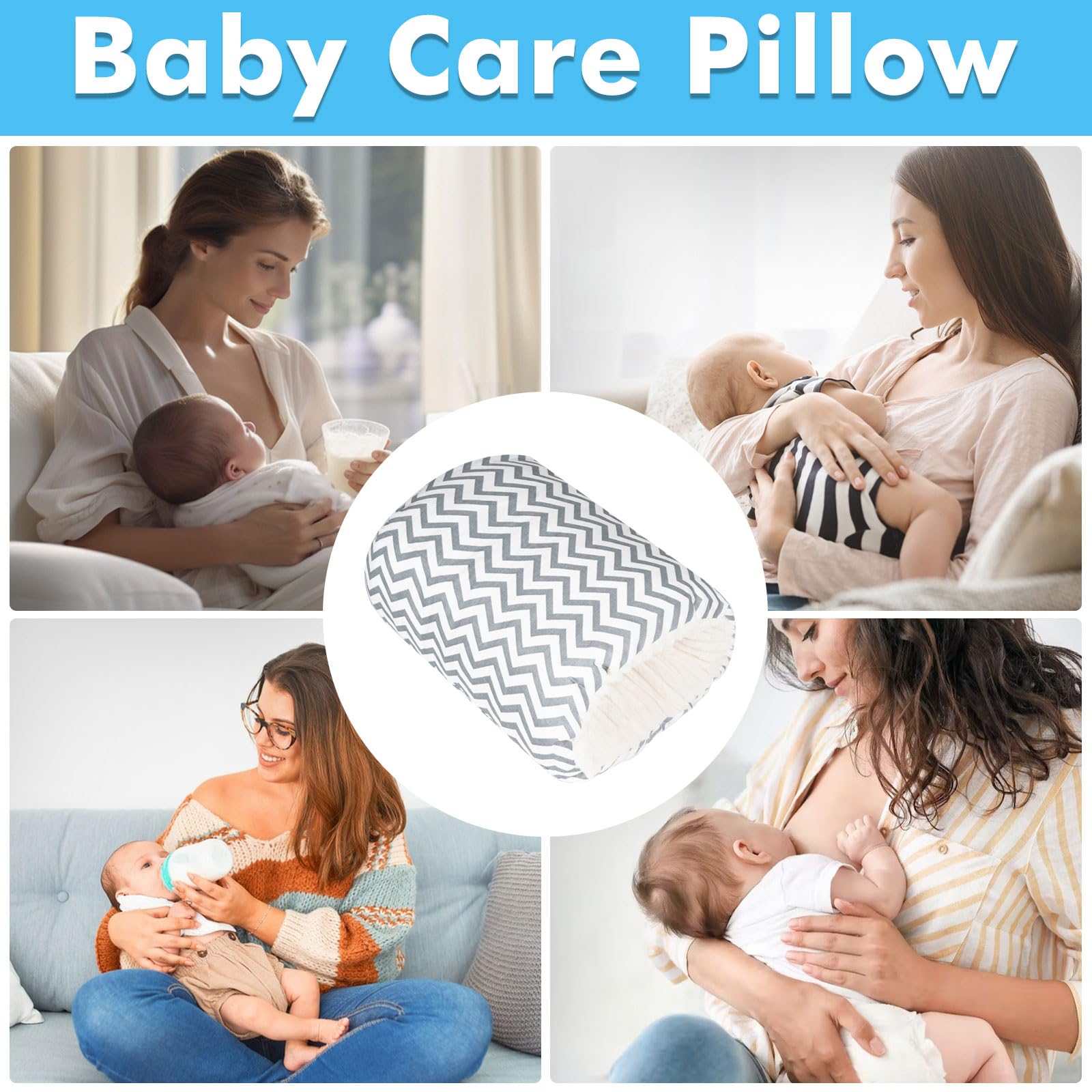 Washable Povkufii arm pillow makes cleaning easy between feeds.