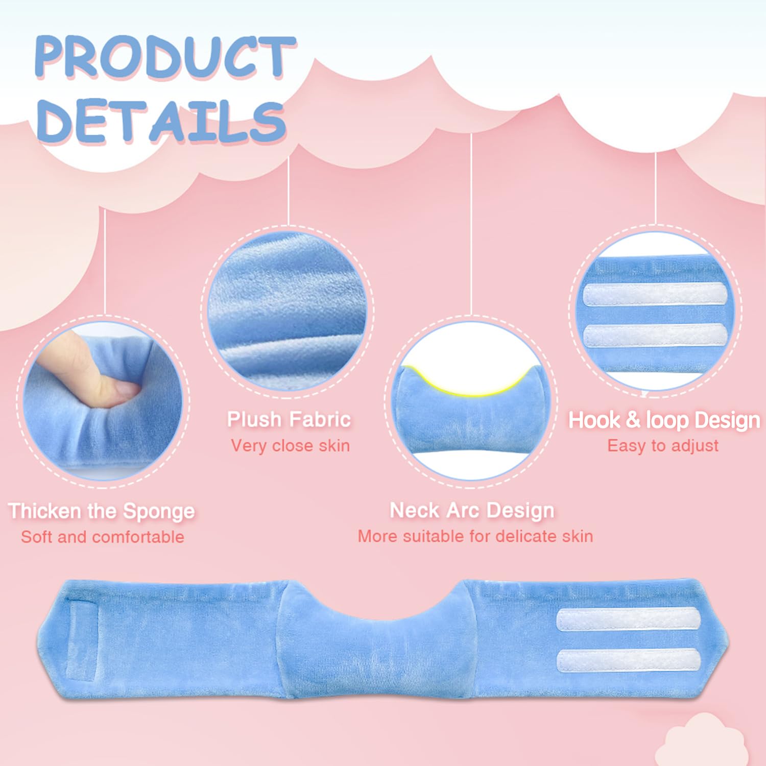 POWYS loop and hook design demonstrates quick secure wearing on baby.