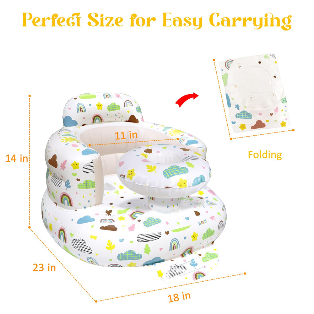 Poycuna inflatable baby seat portable design travels light and easy.