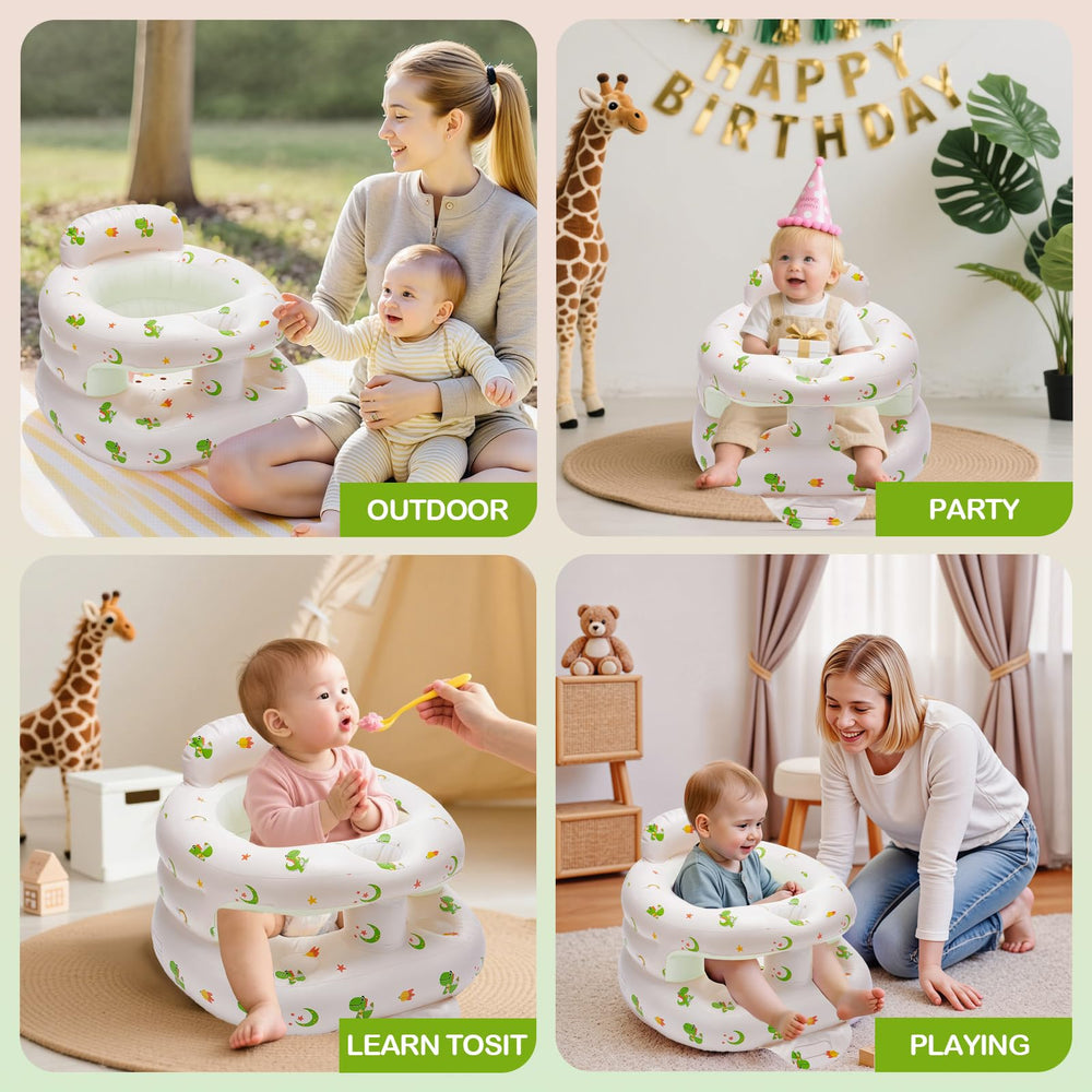POZMTIORE travel-friendly baby seat ready for beach or camping trips