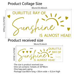 PQQIEE Boho backdrop decal with gold sun accents enhances photo moments