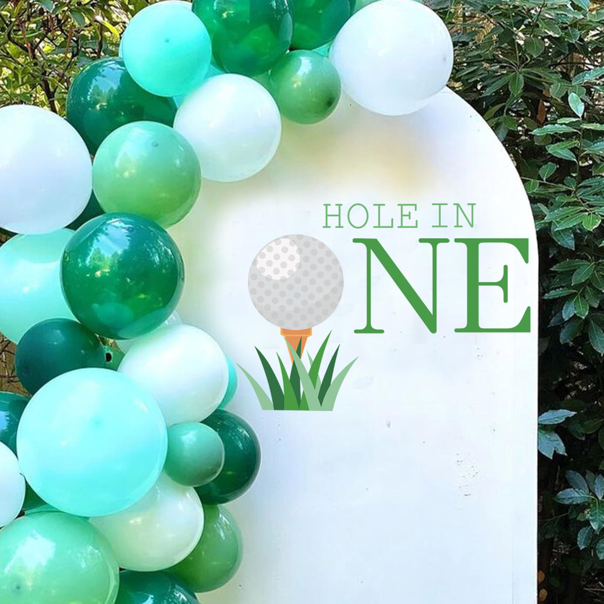 PQQIEE Hole-in-One backdrop decal for vibrant party photo moments