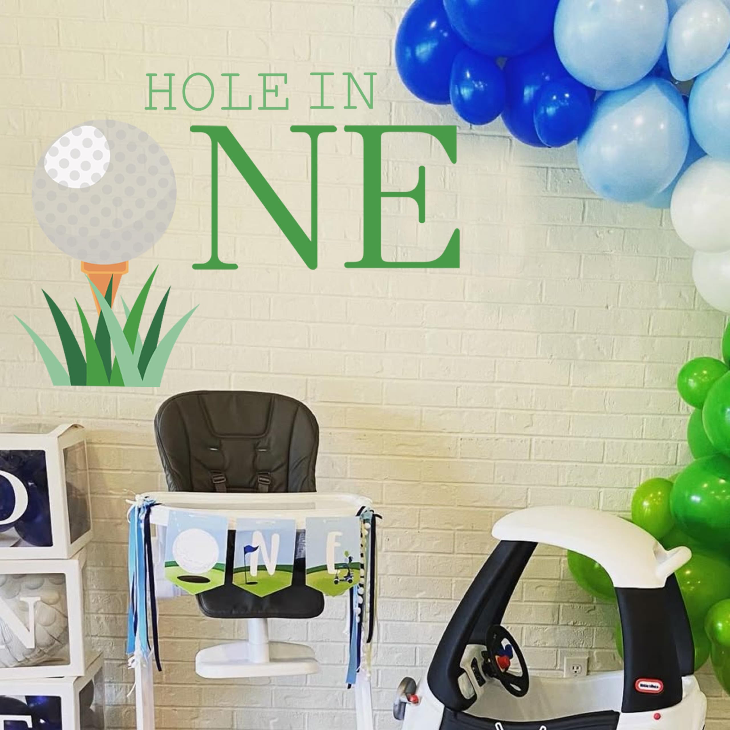 PQQIEE Hole-in-One flag wall decal ideal for backdrops