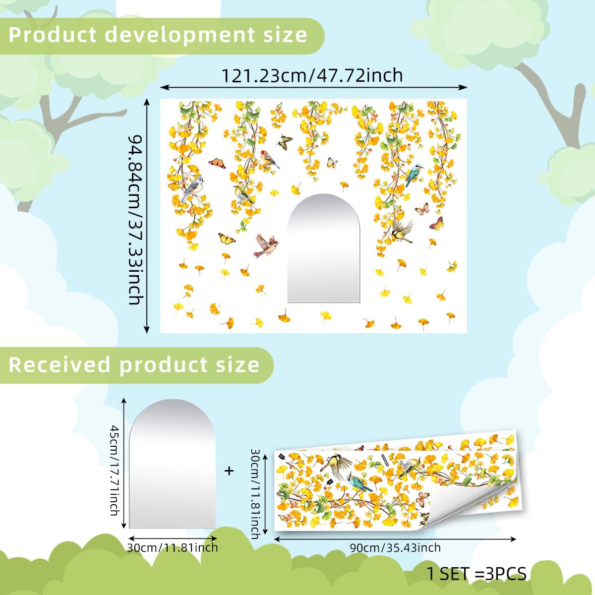 Prabahdak autumn leaves wall sticker brings warm seasonal vibes