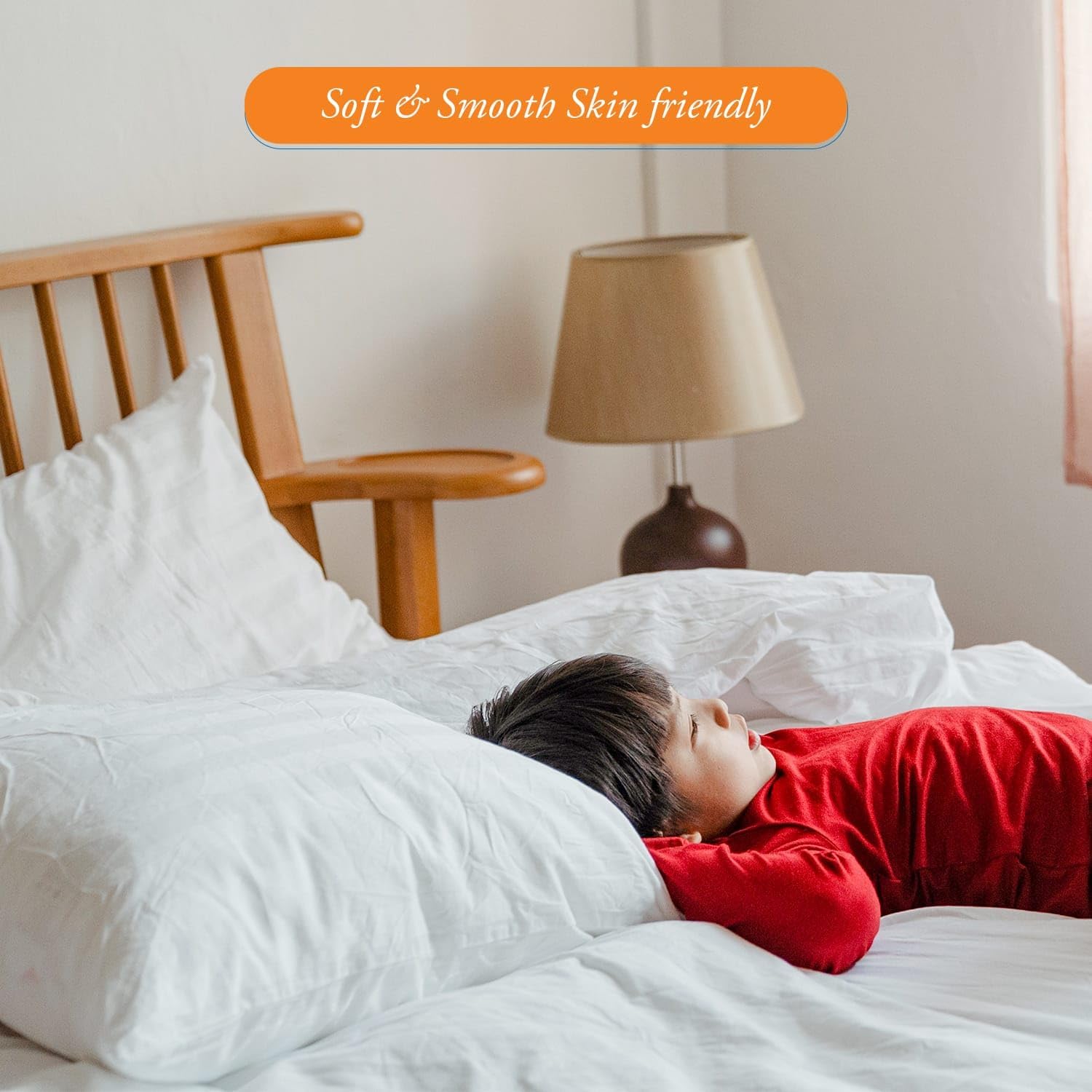 Prajwal Linen Egyptian cotton 500tc pillowcase with soft touch for kids.
