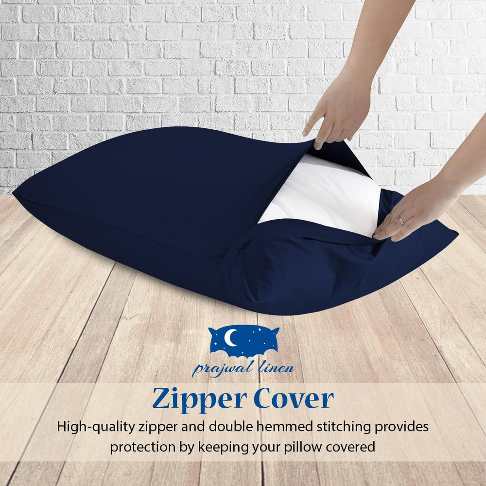 Prajwal Linen navy fabric feels breathable and soft for kids
