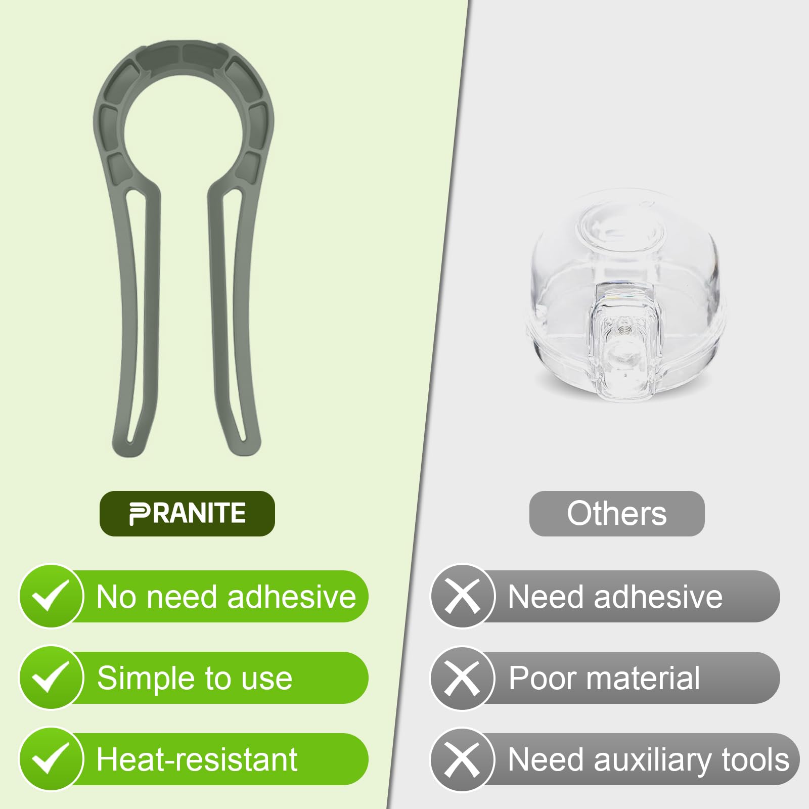 PRANITE gray knob lock fits kitchens with a neutral finish