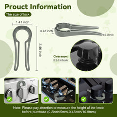 PRANITE universal-fit knob lock works with many stove models