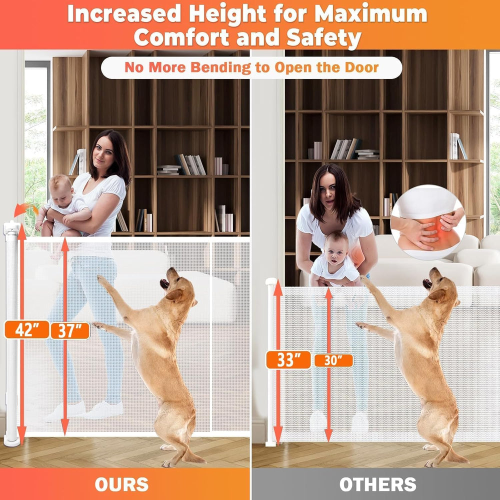 Pravoluxmax 37-inch tall gate promotes easy one-hand operation at entrances