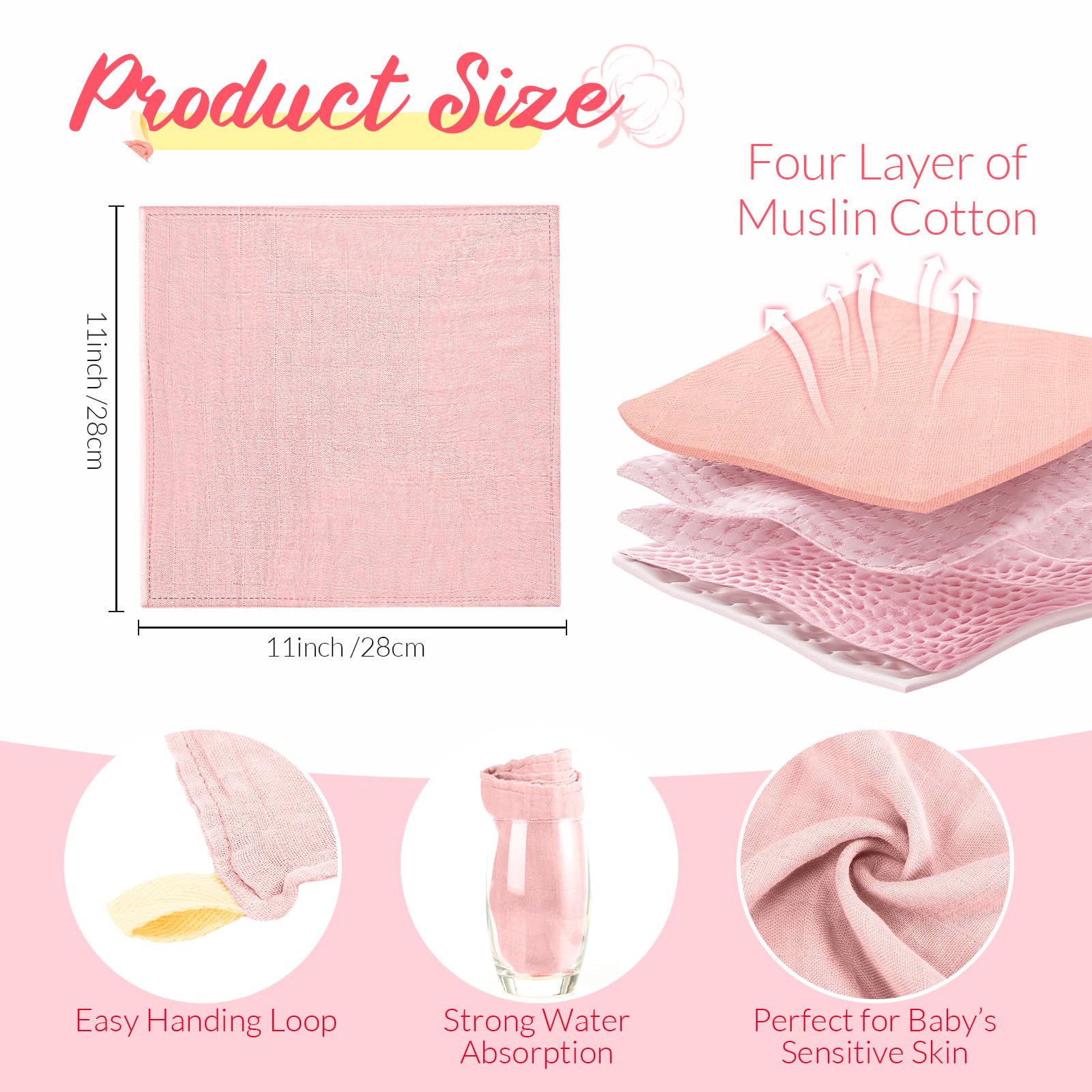 Preboun absorbent baby towel close-up highlighting high absorbency