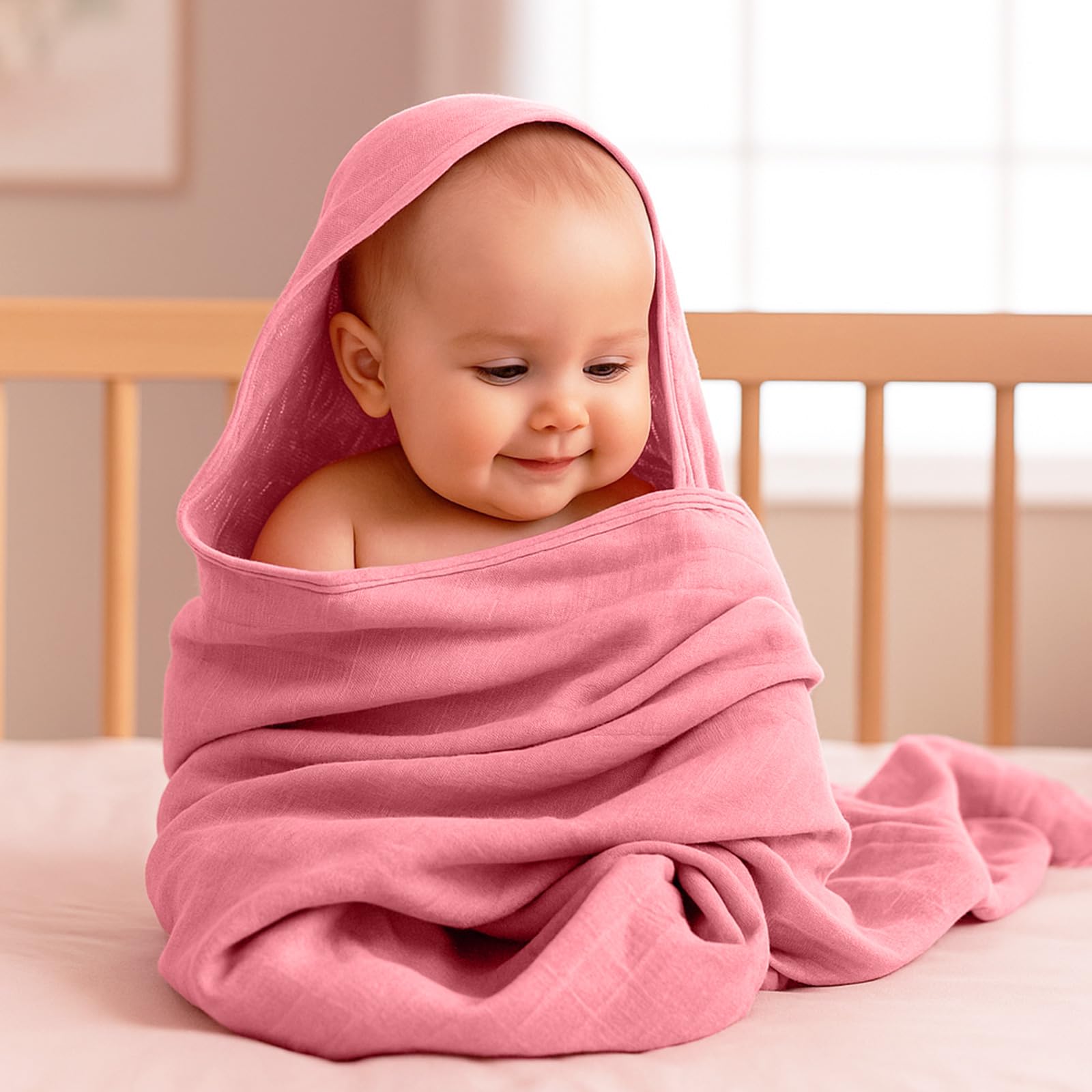 Preboun baby towel on the beach demonstrates versatile post-swim use.