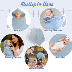 Preboun baby towel 32x32 inch size ideal for bath time.