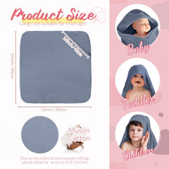 Close-up of Preboun hooded towel showing plush cotton texture