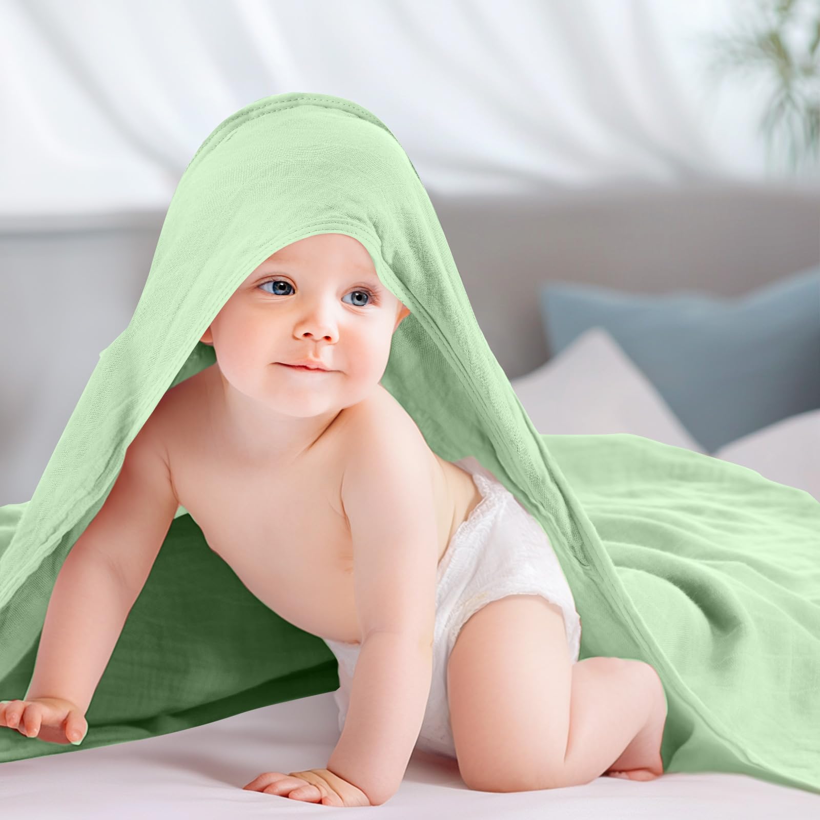 Preboun muslin wash cloth texture close-up demonstrates quick-dry performance