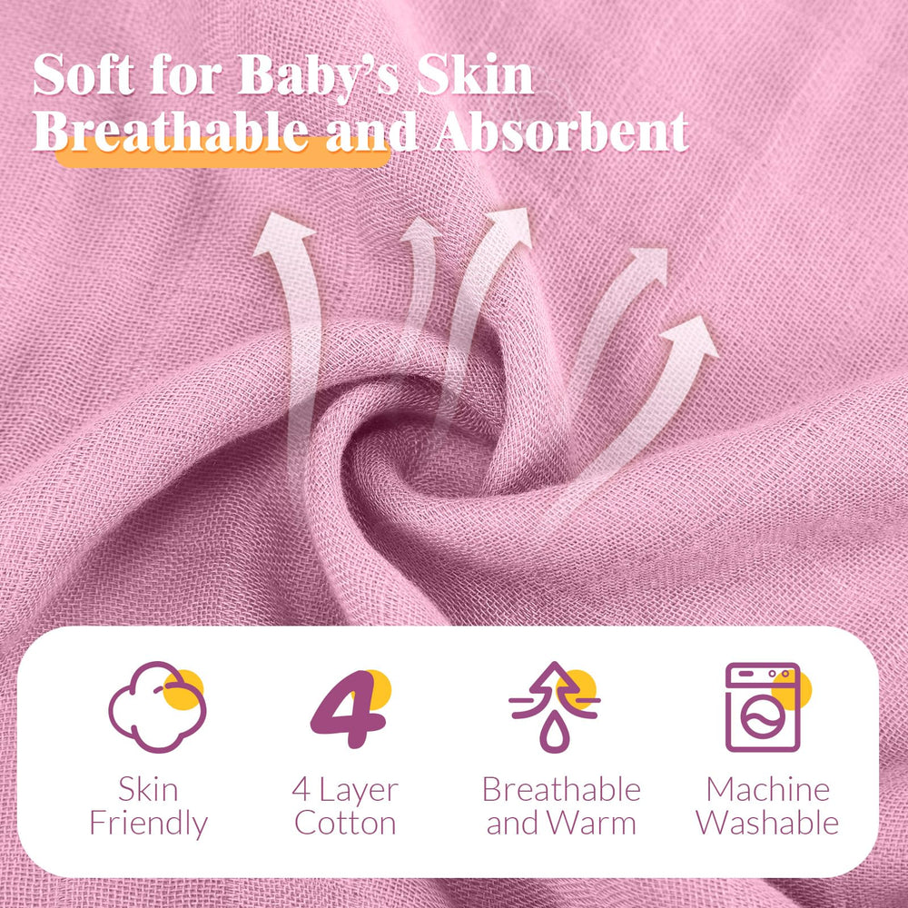 Close-up of Preboun towel set shows absorbent cotton and durable stitching.