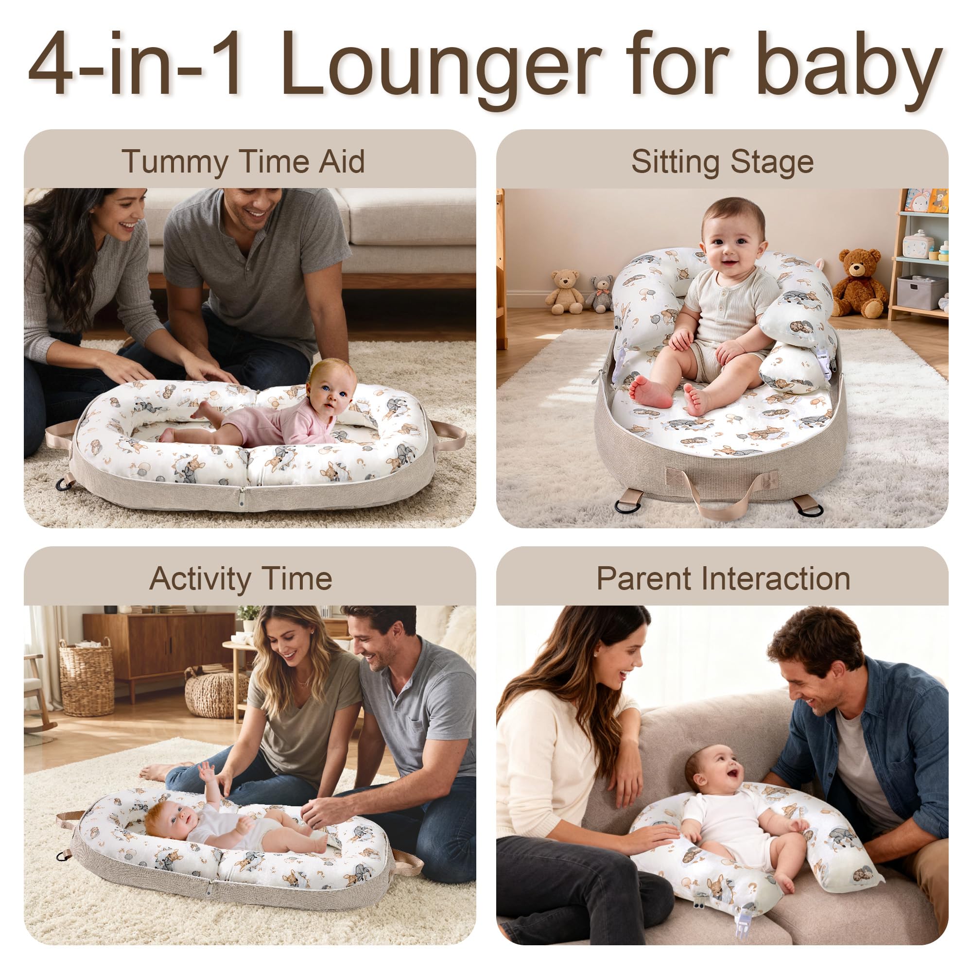 Preciozonal Baby Lounger memory foam support offers gentle contouring.