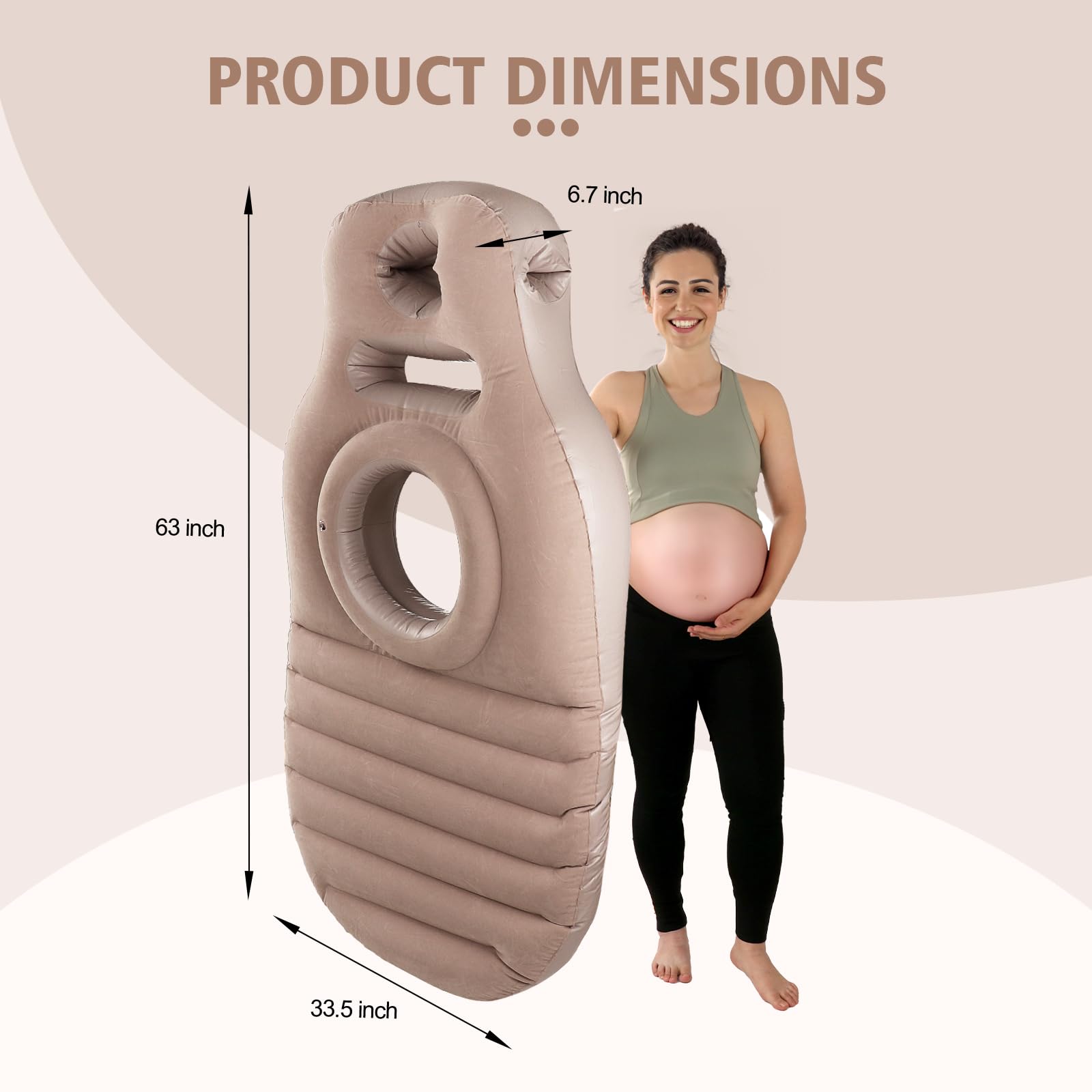 PregSpag pillow suitable for side sleepers or postpartum recovery