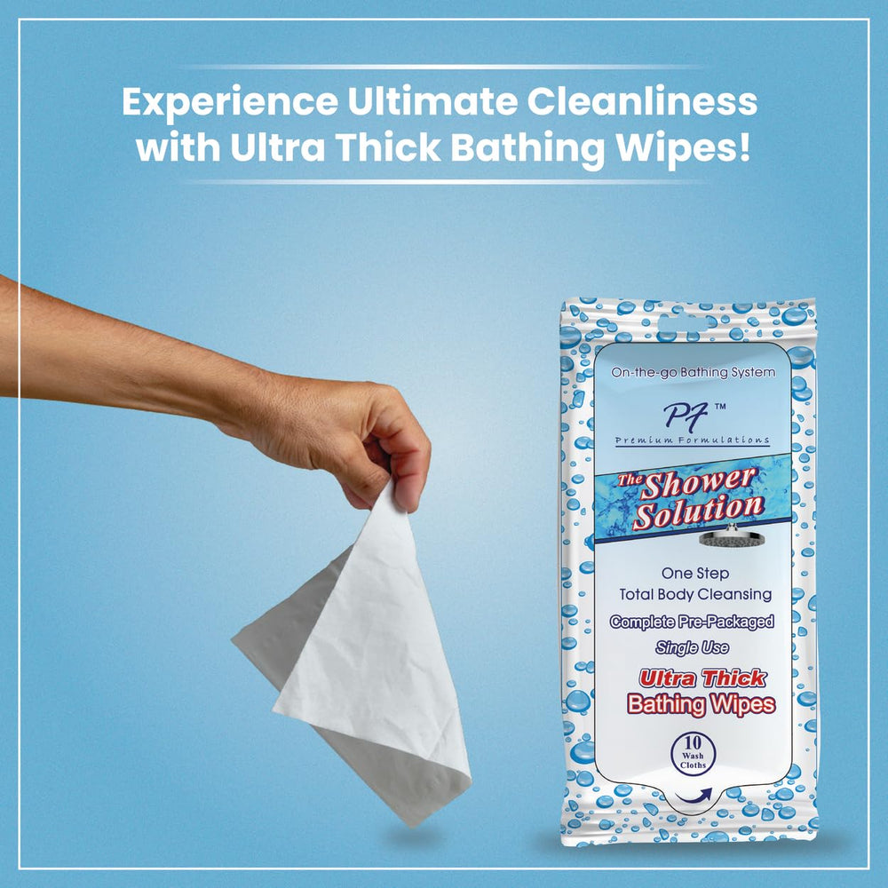 Premium Formulations Shower Solutions ideal for institutional care settings and daily rinse-free bathing.