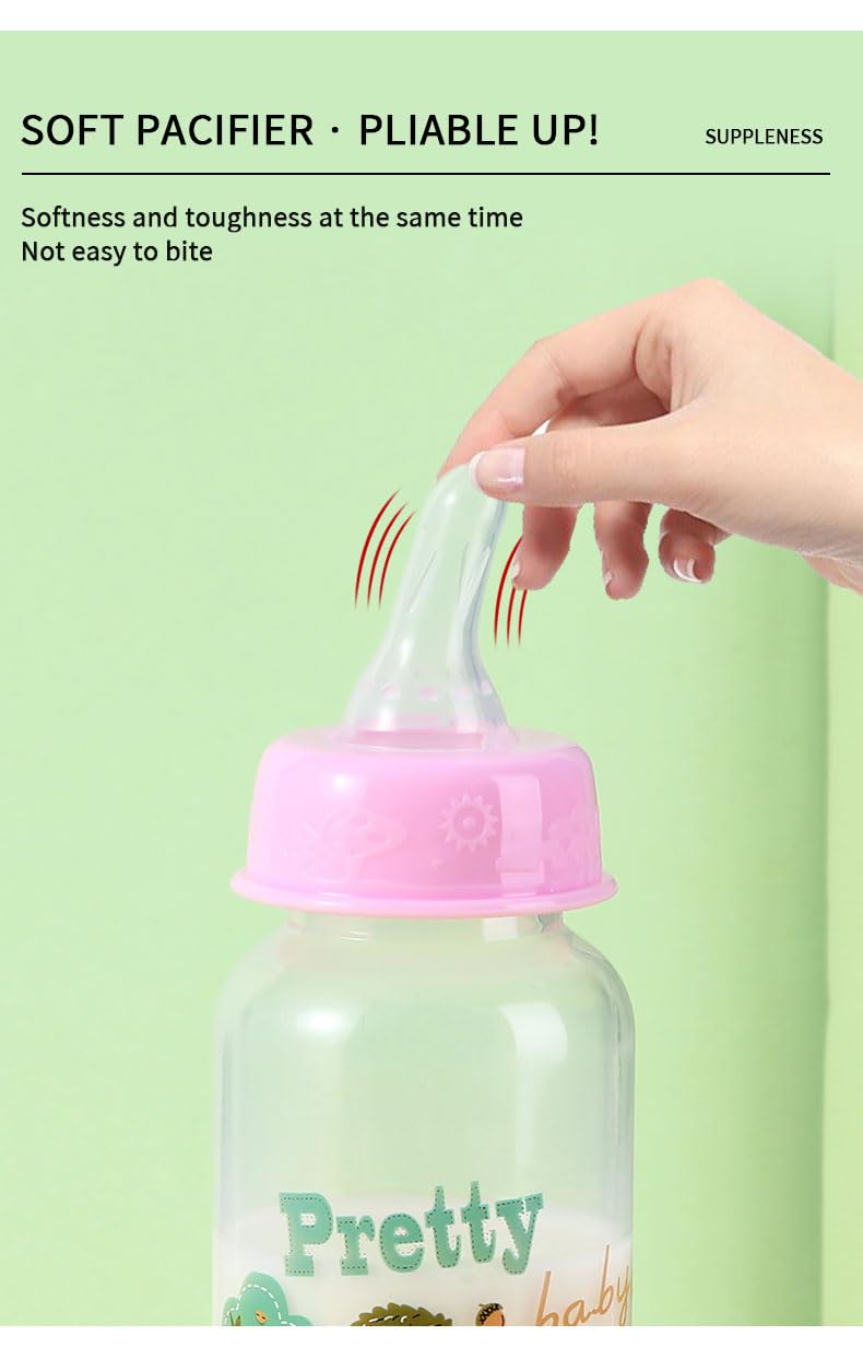 Pretty Baby leakproof cap keeps bottle clean and travel-ready.