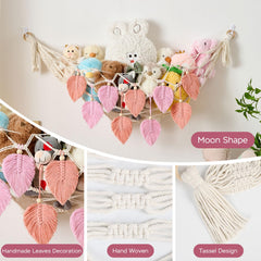 Pretty Jolly boho mesh pocket storage holding plush toys neatly