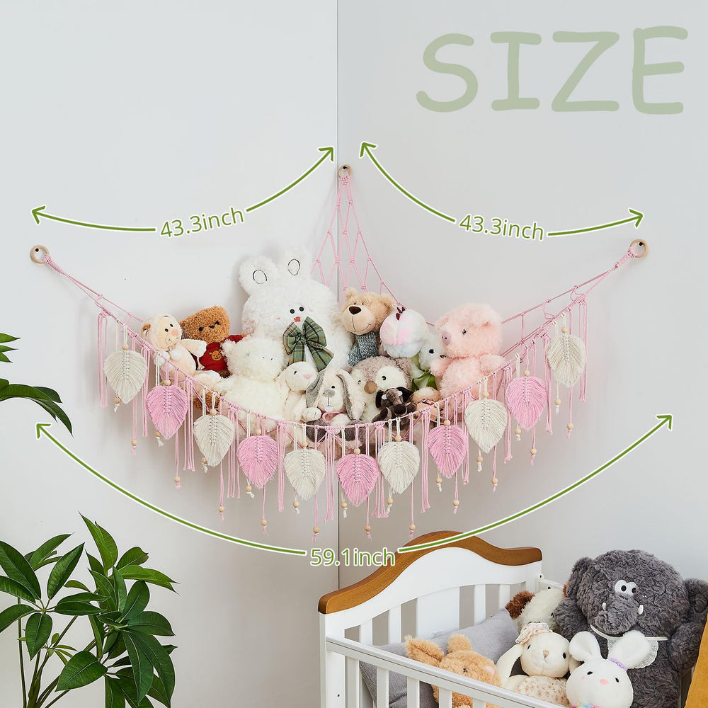 Pretty Jolly large storage capacity suits growing plush collections.