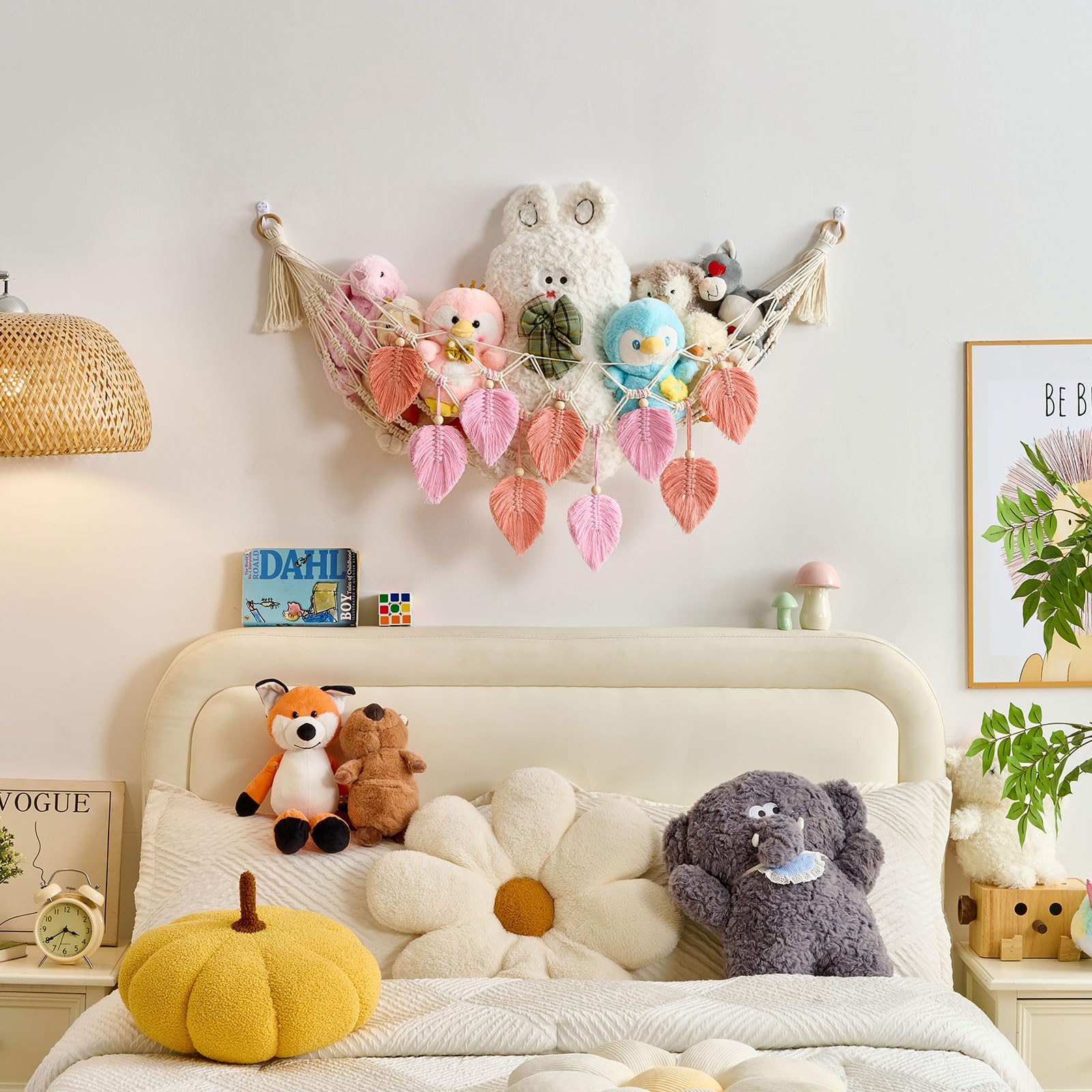 Pretty Jolly plush toy storage shown as a gift-ready decor piece