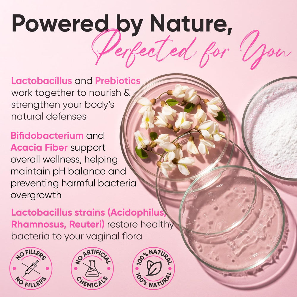 Pretty Privates vegan non-GMO badge highlights toxin-free ingredients.