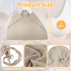 Pretwad muslin nursing cover made of breathable cotton for soft, comfortable wear.