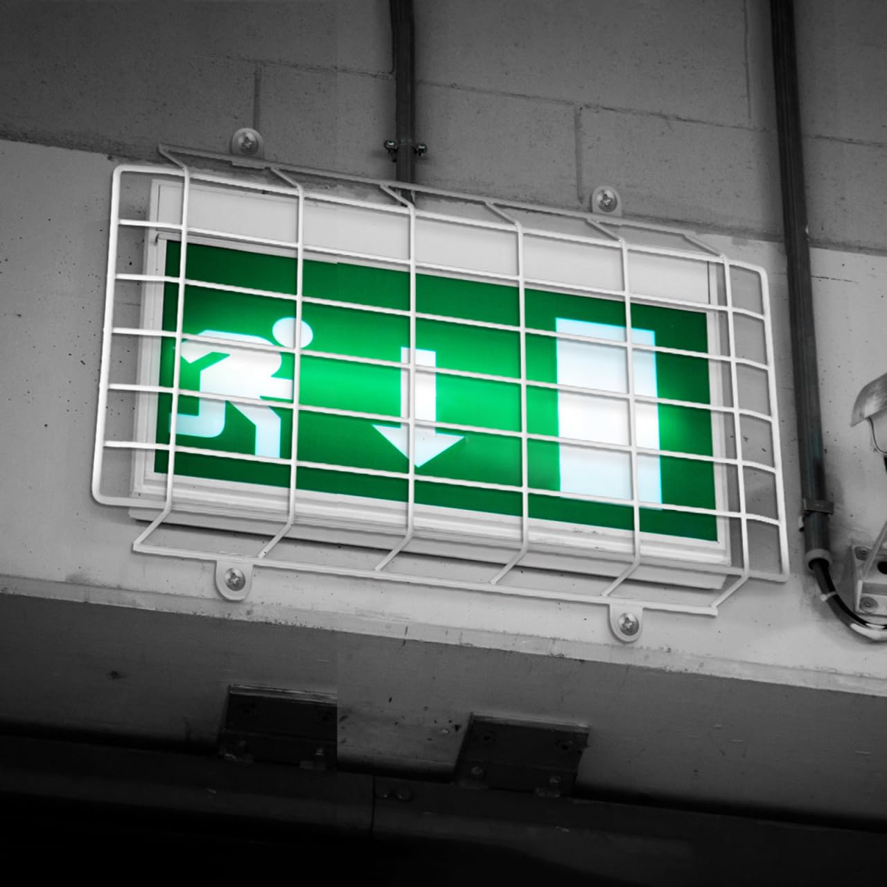 PRETYZOOM safety guard for public spaces guarding critical signage