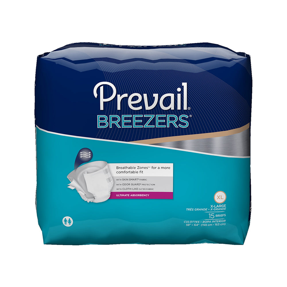 Prevail Breezers pack shot showing discreet daily protection.