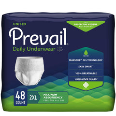 Prevail daily protective underwear absorbent core close-up demonstrates high absorbency