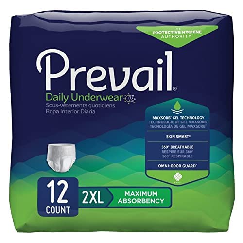 Prevail daily underwear XXL pack 24-count for discreet protection and comfort