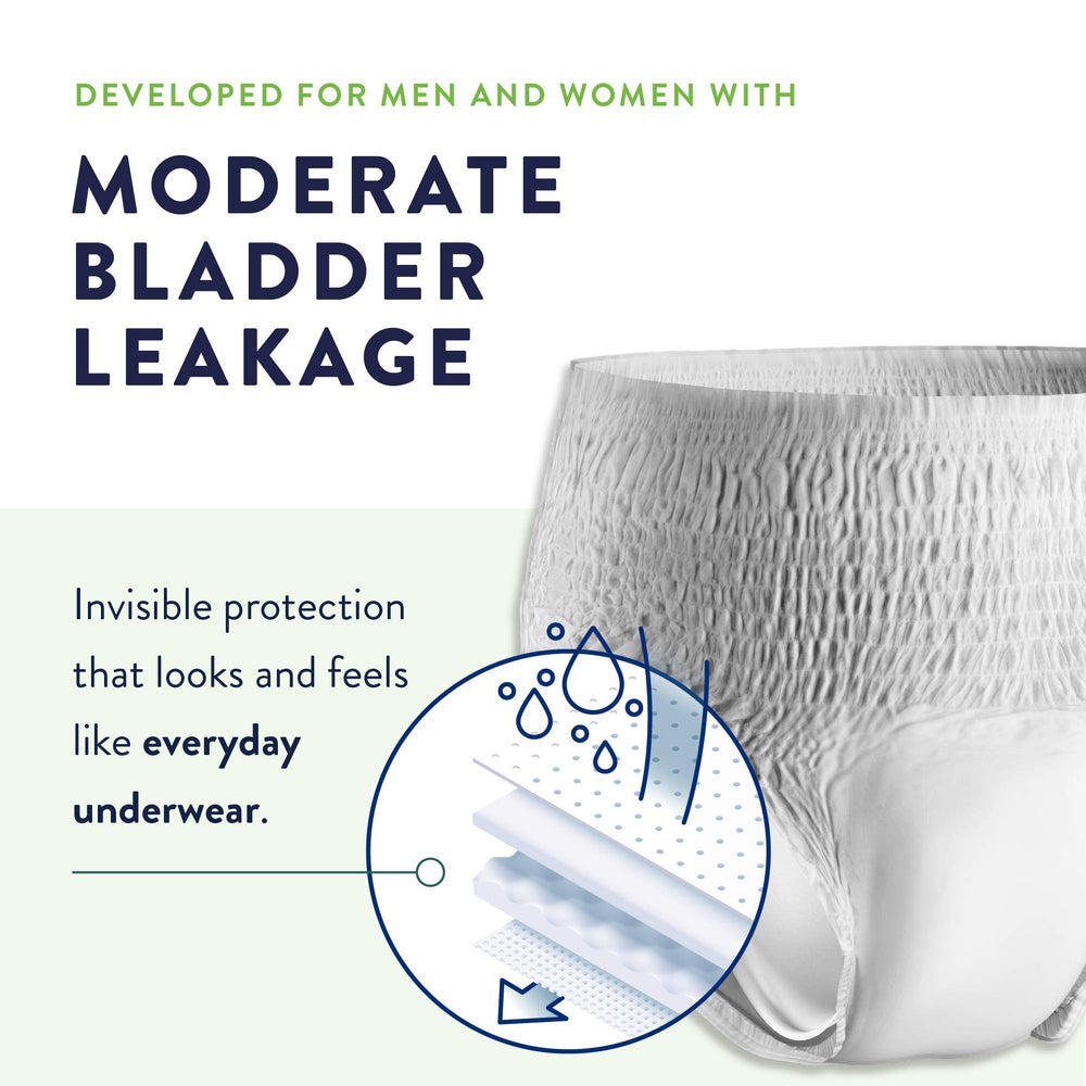 Close-up of Prevail Per-Fit core technology for thin, highly absorbent protection.