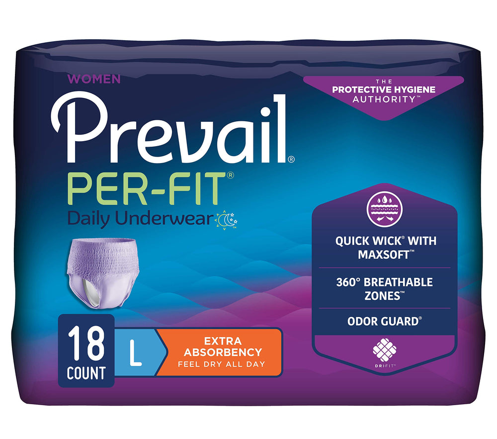 Prevail Per-Fit underwear in lavender color offers discreet comfort.