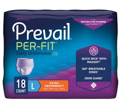 Prevail Per-Fit underwear in lavender color offers discreet comfort.