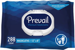 Prevail Premium Adult Wipes with press-open lid for easy one-handed access and discreet use.