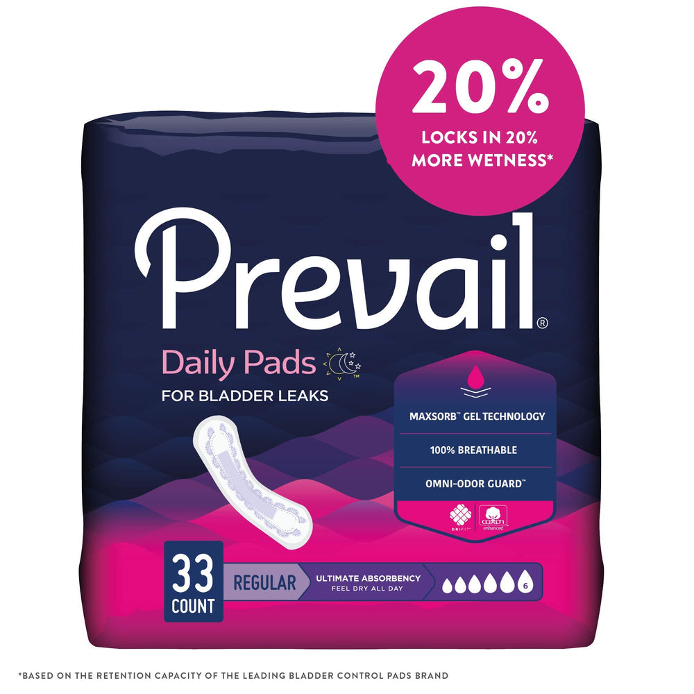 Prevail Quick Wick MaxSoft layer delivers rapid absorption and softness.