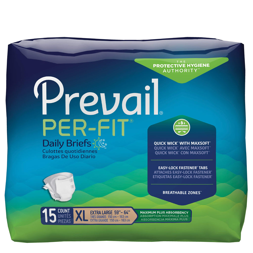 Prevailper-Fit Extralarge front-pack view shows discreet protection and comfortable fit.
