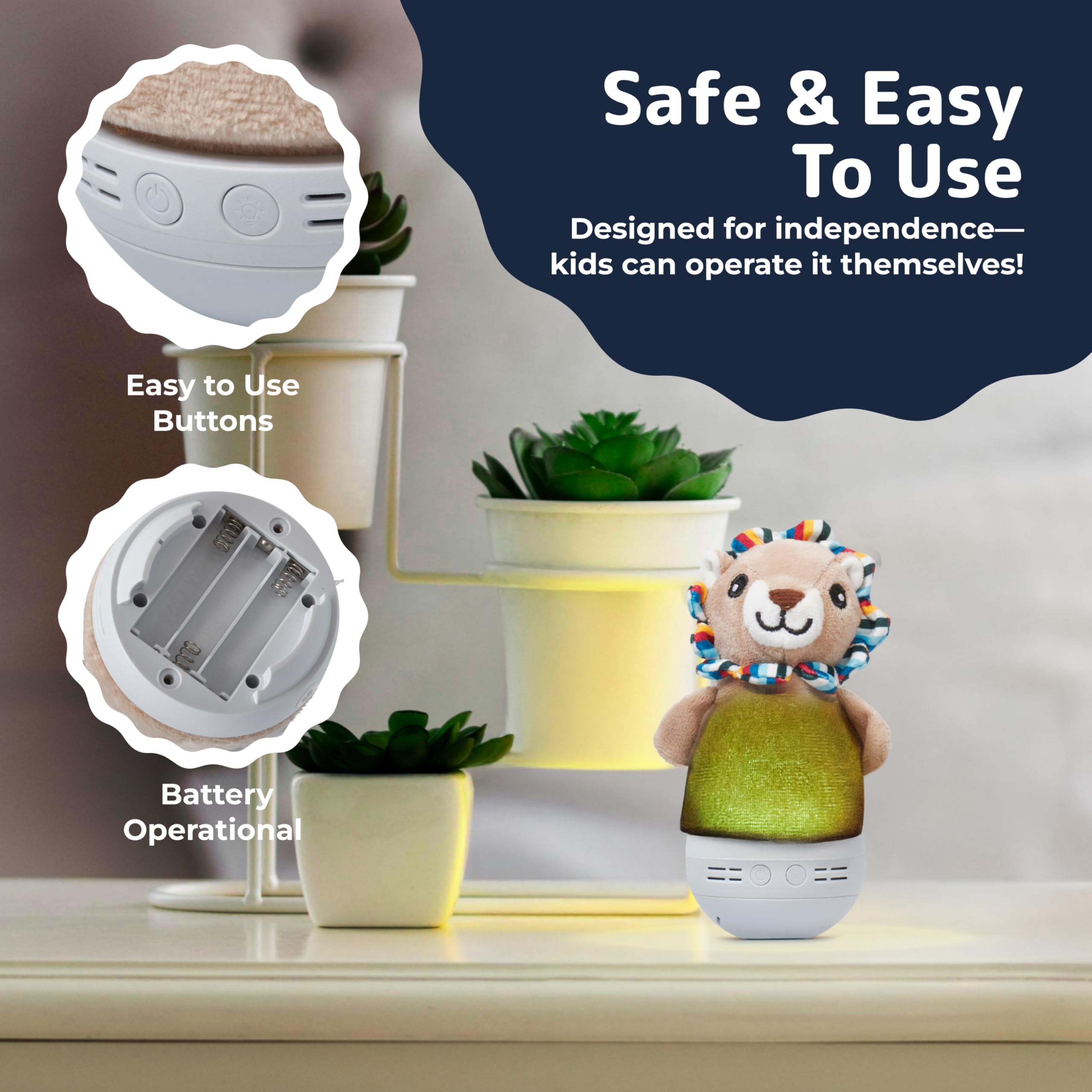 Portable PREXTEX Little Lion night light ideal for travel and sleepovers