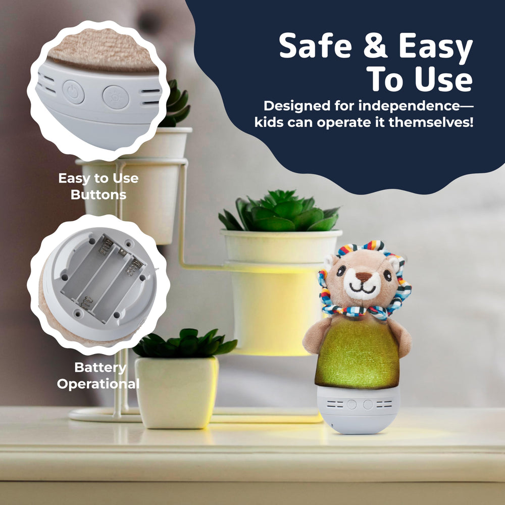 Portable PREXTEX Little Lion night light ideal for travel and sleepovers