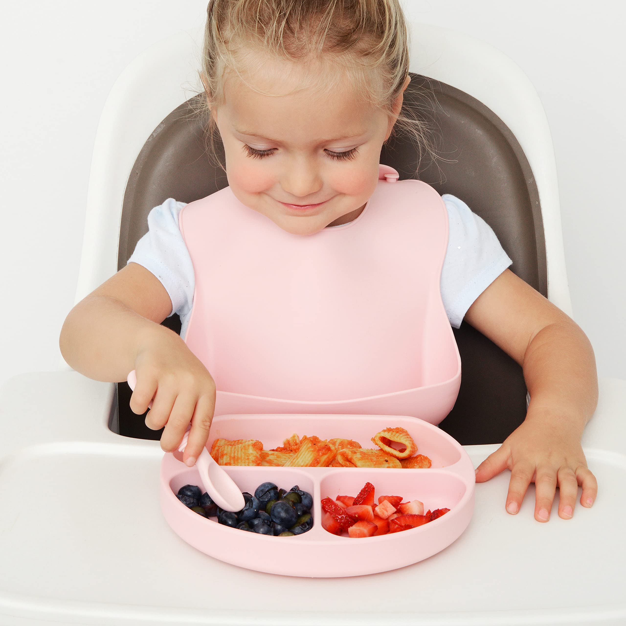 PrimaStella silicone spoon set is ideal for first solids, age six months and up.